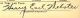 Harry Webster Signature